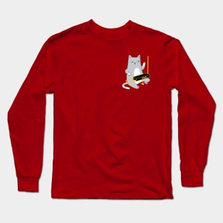 Theremin Cat - Pocket Long Sleeve T-Shirt